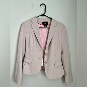 H&M Tan Tailored Blazer Suit Jacket